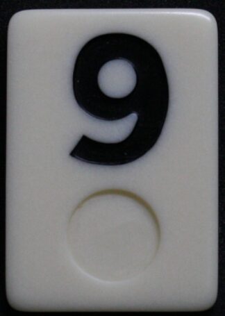 PARTS ONLY - Deluxe Rummy O Board Game - (1) Black Number 9 Tile Only