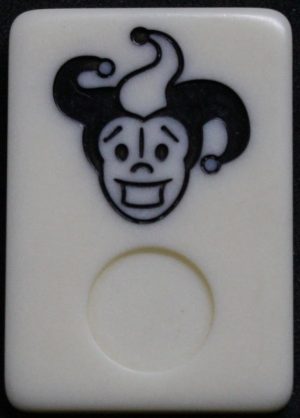 PARTS ONLY - Rummy - O Board Game - (1) Black Wild Tile Only
