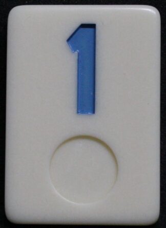 PARTS ONLY - Rummy - O Board Game - (1) Blue Number 1 Tile Only
