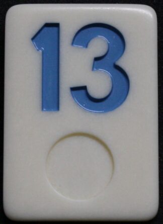 PARTS ONLY - Deluxe Rummy O Board Game - (1) Blue Number 13 Tile Only