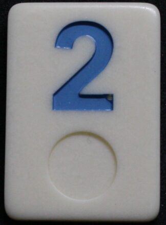 PARTS ONLY - Rummy - O Board Game - (1) Blue Number 2 Tile Only
