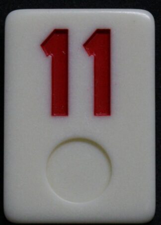 PARTS ONLY - Rummy - O Board Game - (1) Red Number 11 Tile Only