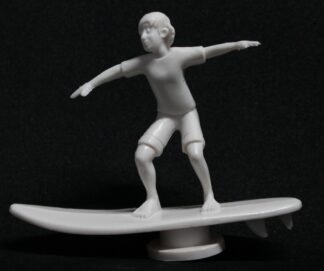 PARTS ONLY - Hot Grommet Surf Star Challenge Board Game - (1) White Plastic Surfer Token Only