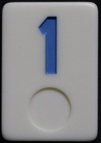 PARTS ONLY - Deluxe Rummy O Board Game - (1) Blue Number 1 Tile Only