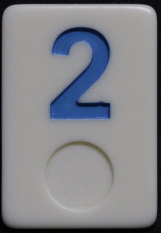 PARTS ONLY - Deluxe Rummy O Board Game - (1) Blue Number 2 Tile Only