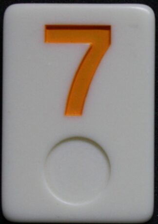 PARTS ONLY - Deluxe Rummy O Board Game - (1) Yellow Number 7 Tile Only