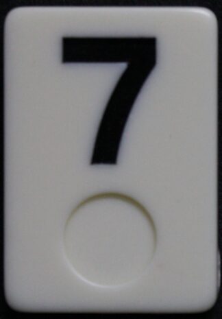 PARTS ONLY - Deluxe Rummy O Board Game - (1) Black Number 7 Tile Only