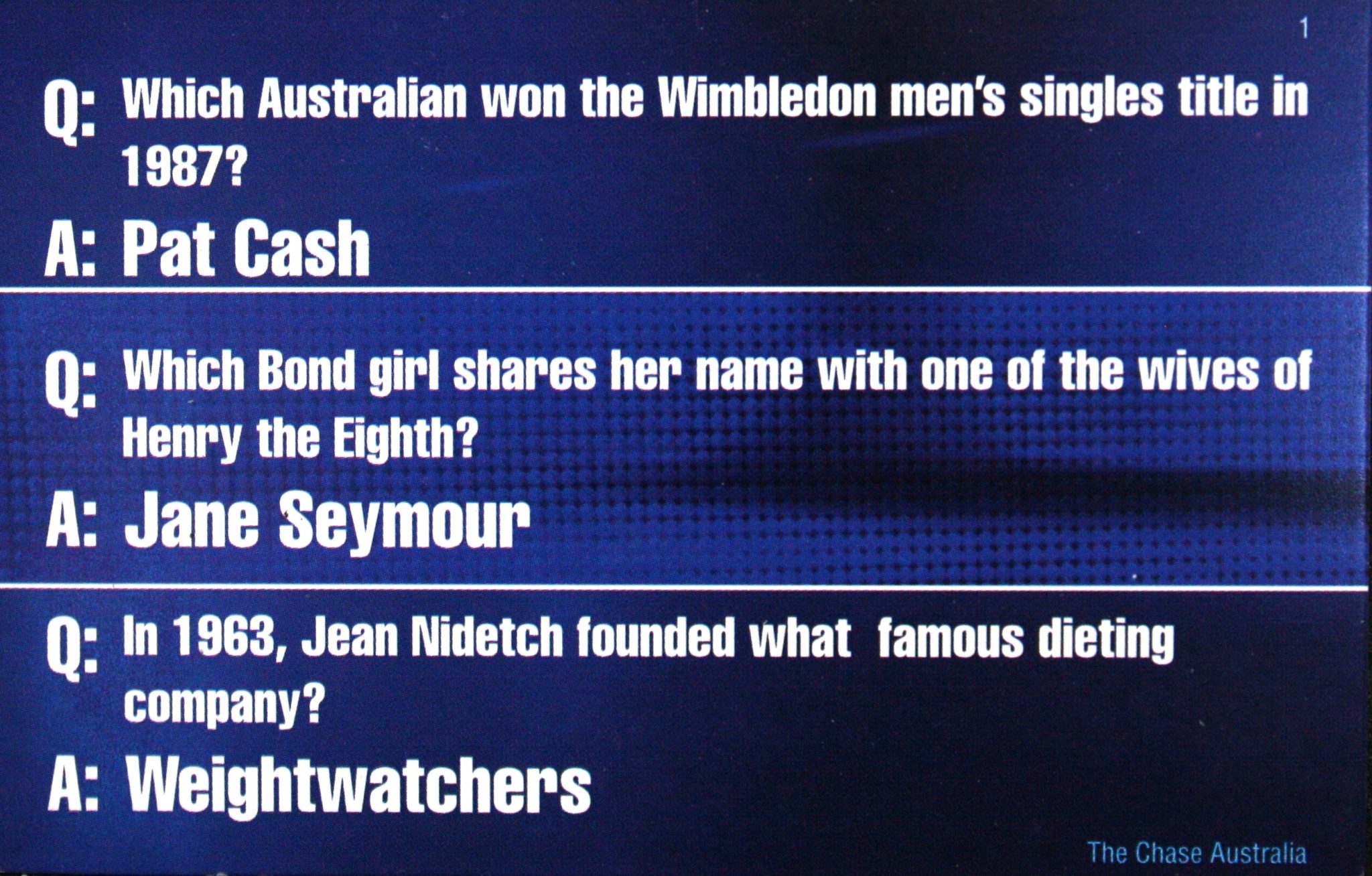 The Chase Australia Electronic Board Game - (1) Pack of 5 Blue (1-116 ...