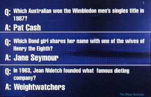 PARTS ONLY - The Chase Australia Electronic Board Game - (1) Pack of 5 Blue (1-116) Question Cards Only