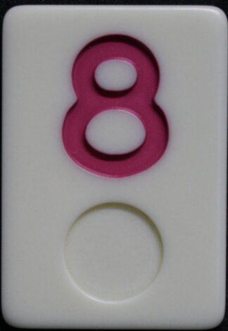 PARTS ONLY - Deluxe Rummy O Board Game - (1) Pink Number 8 Tile Only