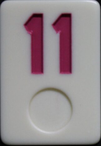 PARTS ONLY - Deluxe Rummy O Board Game - (1) Pink Number 11 Tile Only
