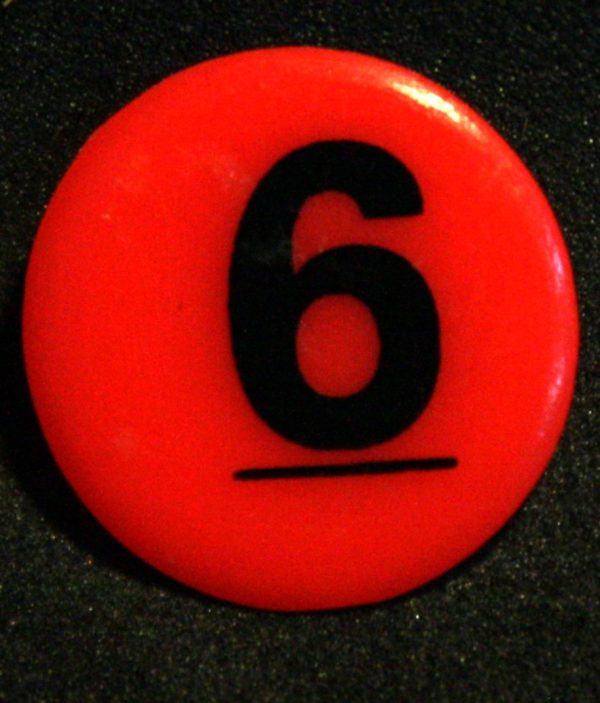 PARTS ONLY - Getaway Board Game - (1) Number 6 Visa Chip Only