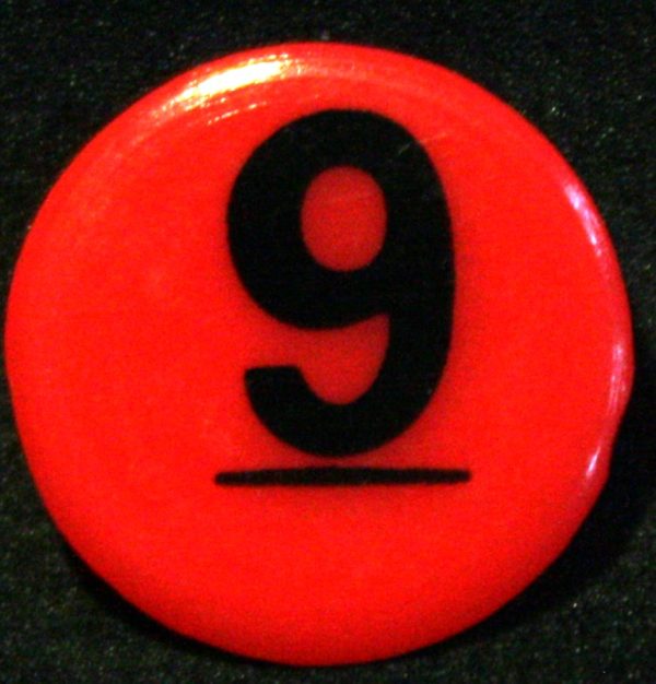 PARTS ONLY - Getaway Board Game - (1) Number 9 Visa Chip Only