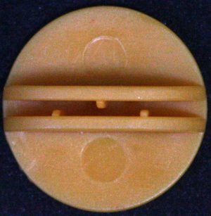 PARTS ONLY - Oz Crawl Board Game - (1) Dark Yellow Playing Piece Stand Only