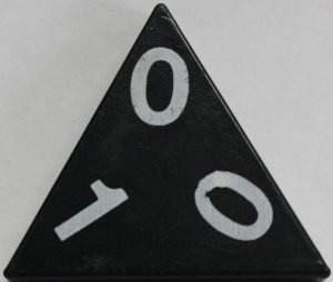 PARTS ONLY - Tri-Ominos Domino Game - (1) 0 0 1 Domino Tile Only