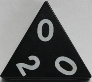 PARTS ONLY - Tri-Ominos Domino Game - (1) 0 0 2 Domino Tile Only