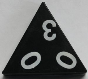 PARTS ONLY - Tri-Ominos Domino Game - (1) 0 0 3 Domino Tile Only