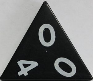 PARTS ONLY - Tri-Ominos Domino Game - (1) 0 0 4 Domino Tile Only
