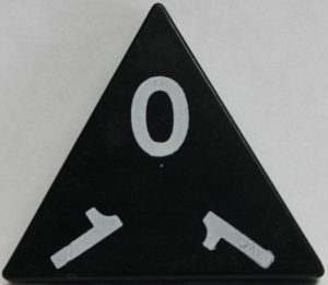 PARTS ONLY - Tri-Ominos Domino Game - (1) 0 1 1 Domino Tile Only