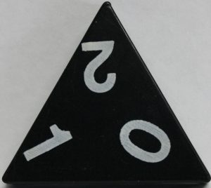 PARTS ONLY - Tri-Ominos Domino Game - (1) 0 1 2 Domino Tile Only