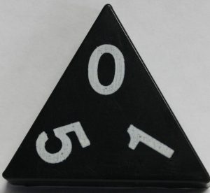 PARTS ONLY - Tri-Ominos Domino Game - (1) 0 1 5 Domino Tile Only