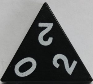 PARTS ONLY - Tri-Ominos Domino Game - (1) 0 2 2 Domino Tile Only