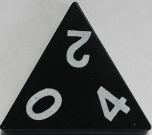 PARTS ONLY - Tri-Ominos Domino Game - (1) 0 2 4 Domino Tile Only