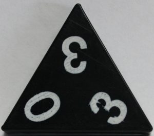 PARTS ONLY - Tri-Ominos Domino Game - (1) 0 3 3 Domino Tile Only