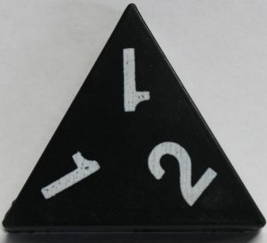 PARTS ONLY - Tri-Ominos Domino Game - (1) 1 1 2 Domino Tile Only