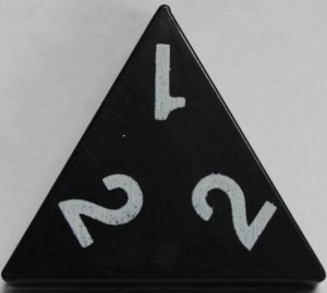 PARTS ONLY - Tri-Ominos Domino Game - (1) 1 2 2 Domino Tile Only