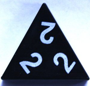 PARTS ONLY - Tri-Ominos Domino Game - (1) 2 2 2 Domino Tile Only