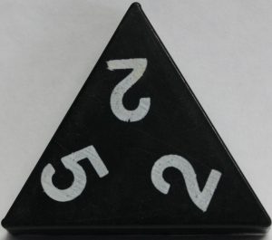 PARTS ONLY - Tri-Ominos Domino Game - (1) 2 2 5 Domino Tile Only