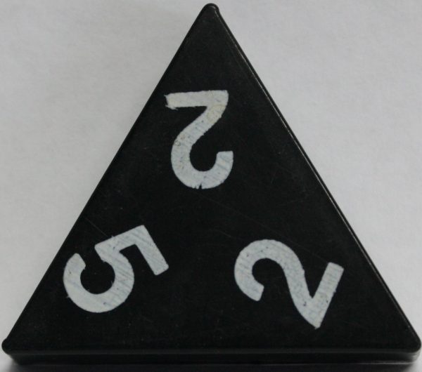 PARTS ONLY - Tri-Ominos Domino Game - (1) 2 2 5 Domino Tile Only