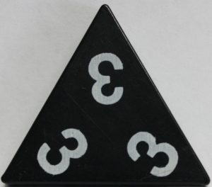 PARTS ONLY - Tri-Ominos Domino Game - (1) 3 3 3 Domino Tile Only
