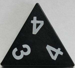 PARTS ONLY - Tri-Ominos Domino Game - (1) 4 4 3 Domino Tile Only