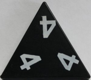 PARTS ONLY - Tri-Ominos Domino Game - (1) 4 4 4 Domino Tile Only