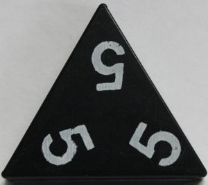 PARTS ONLY - Tri-Ominos Domino Game - (1) 5 5 5 Domino Tile Only