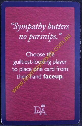 PARTS ONLY - Clue Downton Abbey Board Game - (1) #1 Clue Card Only