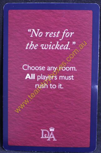 PARTS ONLY - Clue Downton Abbey Board Game - (1) #3 Clue Card Only