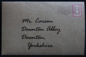 PARTS ONLY - Clue Downton Abbey Board Game - (1) Mr Carson's Envelope Only