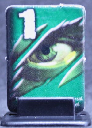 PARTS ONLY - Hulk 3D Rage Board Game - (1) Number 1 Gamma Token and Stand Only