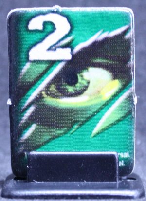 PARTS ONLY - Hulk 3D Rage Board Game - (1) Number 2 Gamma Token and Stand Only