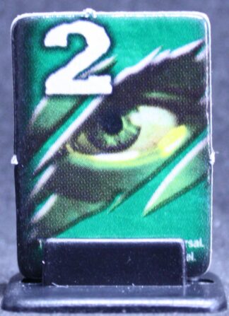 PARTS ONLY - Hulk 3D Rage Board Game - (1) Number 2 Gamma Token and Stand Only