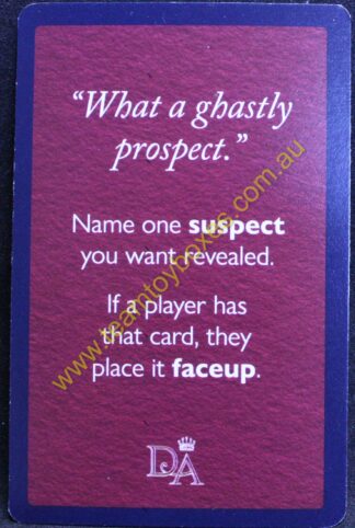 PARTS ONLY - Clue Downton Abbey Board Game - (1) #8 Clue Card Only