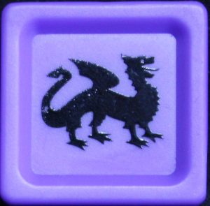 PARTS ONLY - Mandarin Board Game - (1) Purple Dragon Tile Only