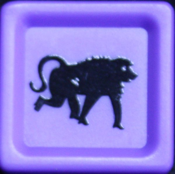 PARTS ONLY - Mandarin Board Game - (1) Purple Monkey Tile Only