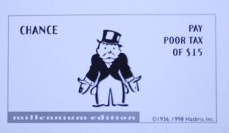 PARTS ONLY - Monopoly Board Game 2000 Millennium Tin Edition - #11 Chance Card Only