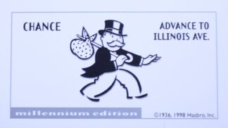 PARTS ONLY - Monopoly Board Game 2000 Millennium Tin Edition - #15 Chance Card Only