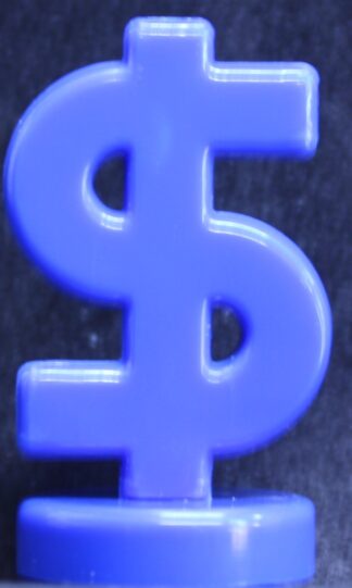 PARTS ONLY - Call Up Put Down Stockmarket Options Board Game - (1) Blue Dollar Sign Token Only