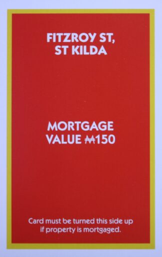 PARTS ONLY - Monopoly "The Block" (2018) Board Game - (1) Fitzroy St. St Kilda Title Deed Only